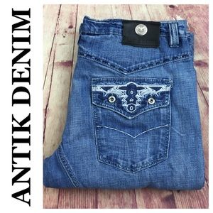 💸Men's Antik Denim designer distressed/faded Jean